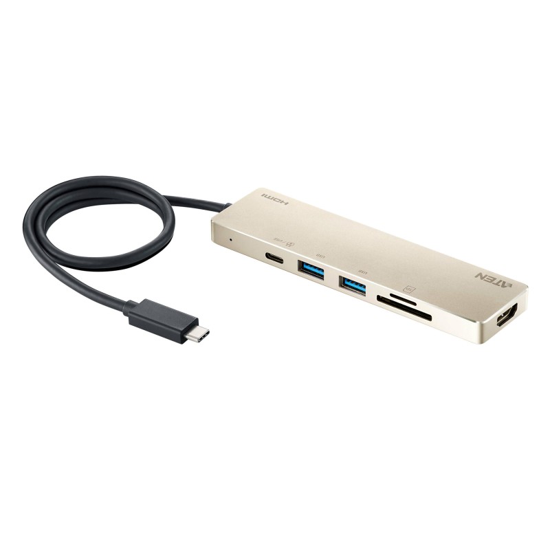 DOCKING Station ATEN universal, conectare PC USB Type C, USB 3.1 x 2, USB Type C x 1, card reader SD/microSD x 1, HDMI x 1, NB 6