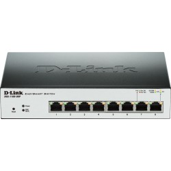 SWITCH PoE D-LINK Smart  8 porturi  Gigabit (8 PoE) + 2 porturi SFP, IEEE 802.3af/at, carcasa metalica, rackabil, "DGS-1210-08P"