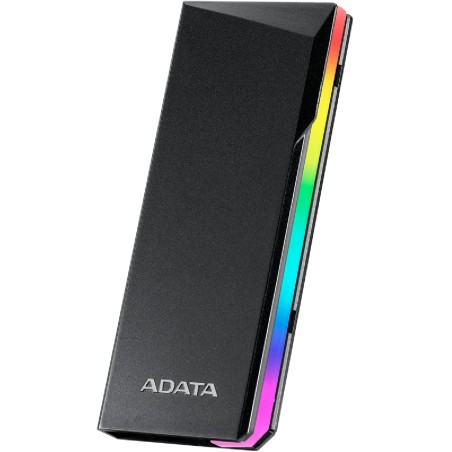 RACK extern ADATA, pt. SSD, M.2 S-ATA NGFF si  M.2 PCIe NVME, interfata PC USB 3.2 Gen2, gri metalizat, RGB, "AEC700GU32G2-CGY" 