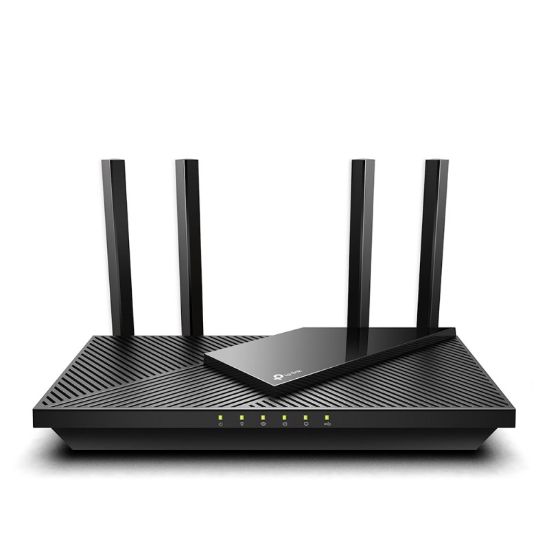 ROUTER TP-LINK wireless AX3000, 3000Mbps,1 x WAN Gigabit, 4 porturi Gigabit,1 x USB 3.1, 2.4 Ghz/5 Ghz dual band, 4 antene exter