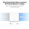 MESH MERCUSYS, wireless, router AC1300, pt interior, 1300 Mbps, port LAN si WAN Gigabit, 2.4 GHz | 5 GHz, antena interna x 2, st