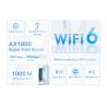 RANGE EXTENDER TP-LINK wireless  AX1800, 1800Mbps, 1 port Gigabit,  2 antene interne, 2.4 / 5Ghz dual band, Wi-Fi 6, "RE600X" (t