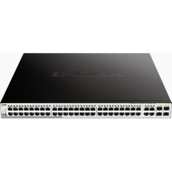 SWITCH PoE D-LINK Smart 48 porturi Gigabit (48 PoE) + 4 porturi combo SFP, IEEE 802.3af/at, carcasa metalica, "DGS-1210-52MP"(ti