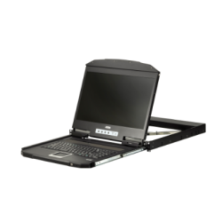 CONSOLA KVM ATEN, display LED 18.5", iluminare LED tastatura si trackpad " CL3700NW-ATA-AG" (timbru verde 2.00 lei)