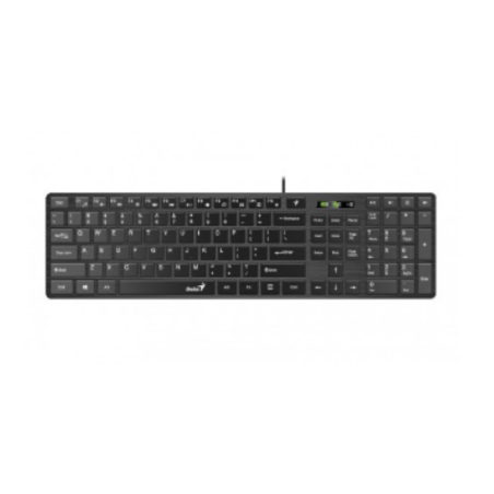 TASTATURA GENIUS USB, 104 taste (chocolate style), black, "SlimStar 126" "31310017400"  (timbru verde 0.8 lei)