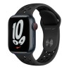 SMARTWATCH Apple Watch Nike S7 GPS, 45mm Midnight Aluminium Case with Anthracite/Black Nike Sport Band "mknc3wb/a"  (timbru verd