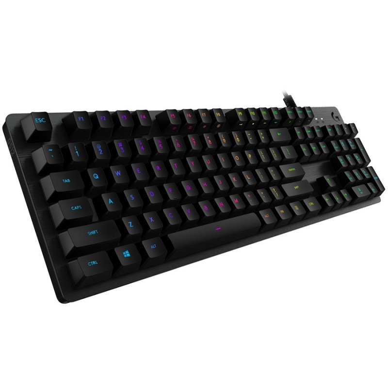 LOGITECH G512 CARBON LIGHTSYNC RGB Mechanical Gaming Keyboard with GX Brown switches-CARBON-US INTL-USB "920-009352" (timbru ver