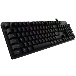 LOGITECH G512 CARBON LIGHTSYNC RGB Mechanical Gaming Keyboard with GX Brown switches-CARBON-US INTL-USB "920-009352" (timbru ver