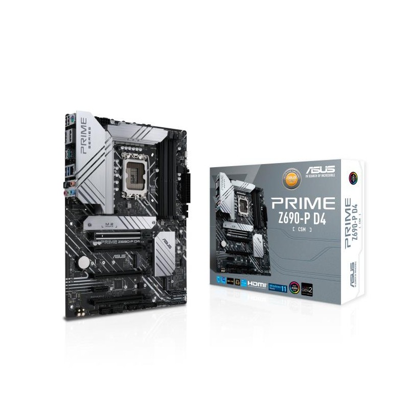 PLACA de BAZA Asus "PRIME Z690-P D4-CSM", skt LGA 1700, ATX, Intel Z690, 4 x DDR4, max. 128 GB, 4 x SATA, 4 x M.2, 5.1, "PRIME Z