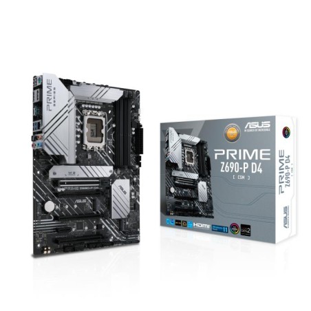 PLACA de BAZA Asus "PRIME Z690-P D4-CSM", skt LGA 1700, ATX, Intel Z690, 4 x DDR4, max. 128 GB, 4 x SATA, 4 x M.2, 5.1, "PRIME Z