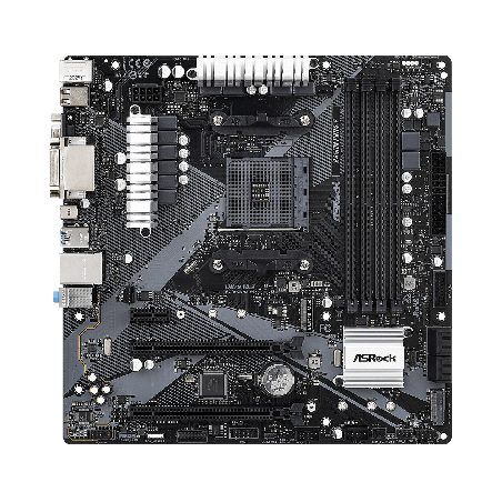 PLACA de BAZA Asrock "B450M PRO4-F R2.0", skt AM4, mATX, AMD B450, 4 x DDR4, max. 64 GB, 4 x SATA, 2 x M.2, 7.1, "B450M PRO4-F R