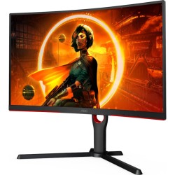 MONITOR  AOC - gaming 27 inch, Gaming, IPS, WQHD (2560 x 1440), curbat, 300 cd/mp, 1 ms, DisplayPort | HDMI x 2, "CQ27G3SU/BK" (