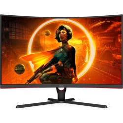 MONITOR  AOC - gaming 31.5 inch, Gaming, VA, Full HD (1920 x 1080), curbat, 250 cd/mp, 1 ms, DisplayPort | HDMI, "C32G3AE/BK" (t