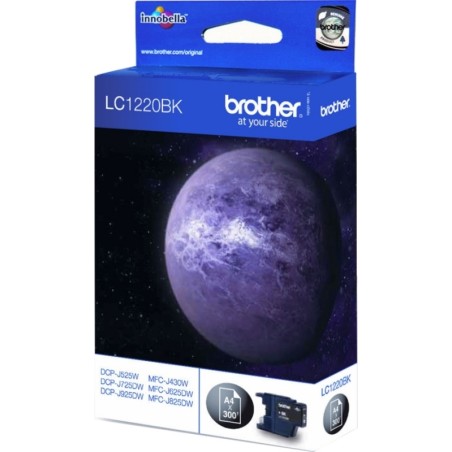 Cartus Cerneala Original Brother Black, LC1220BK, pentru DCP-J525|J725|J925|MFC-J430|J625, 300, (timbru verde 0.15 lei), "LC1220