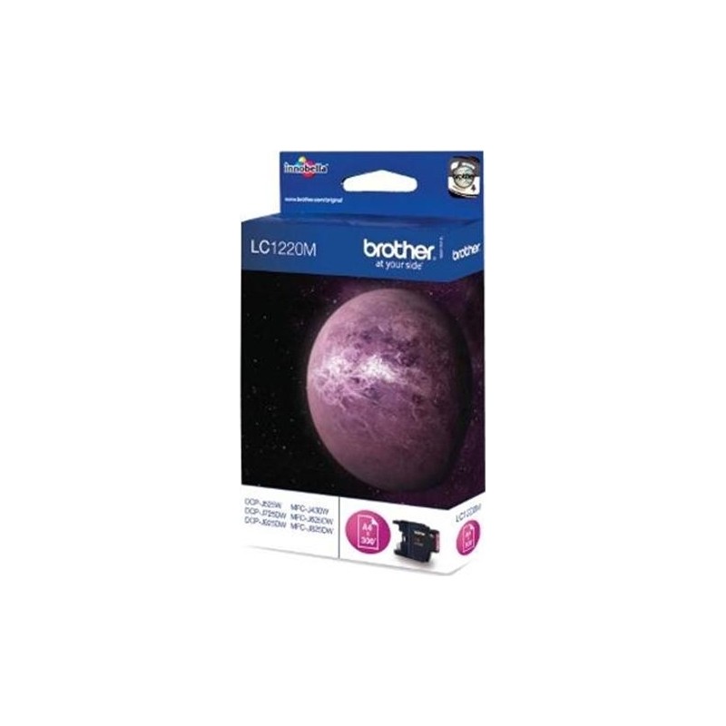 Cartus Cerneala Original Brother Magenta, LC1220M, pentru DCP-J525|J725|J925|MFC-J430|J625, 300, (timbru verde 0.15 lei), "LC122