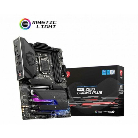 PLACA de BAZA MSI "MPG_Z590_GAMING_PLUS", skt LGA 1200, ATX, Intel Z590, 4 x DDR4, max. 128 GB, 6 x SATA, 3 x M.2, 7.1, "MPG_Z59