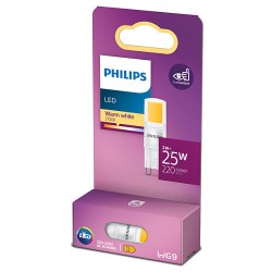 BEC LED Philips, soclu G9, putere 2W, forma capsula, lumina alb calda, alimentare 220 - 240 V, "000008719514303690" (timbru verd