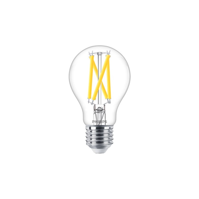 BEC LED Philips, soclu E27, putere 7.2W, forma clasic, lumina alb calda, alimentare 220 - 240 V, "000008719514323995" (timbru ve