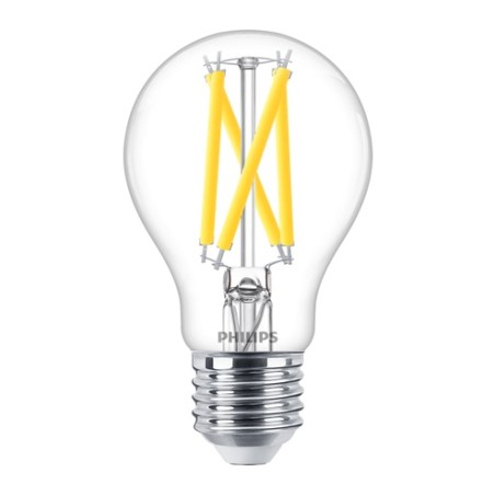 BEC LED Philips, soclu E27, putere 7.2W, forma clasic, lumina alb calda, alimentare 220 - 240 V, "000008719514323995" (timbru ve