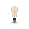 BEC smart LED Philips, soclu E27, putere 7W, forma oval, lumina alb calda, alimentare 220 - 240 V, "000008719514279179" (timbru 