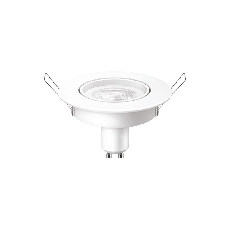 BEC LED Philips, soclu GU10, putere 4.7W, forma spot, lumina alb rece, alimentare 220 - 240 V, "000008718699777999" (timbru verd