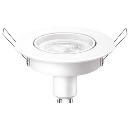 BEC LED Philips, soclu GU10, putere 4.7W, forma spot, lumina alb rece, alimentare 220 - 240 V, "000008718699777999" (timbru verd