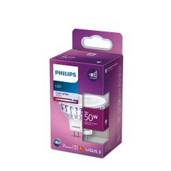 BEC LED Philips, soclu GU5.3, putere 7W, forma spot, lumina alb rece, alimentare 220 - 240 V, "000008718699783907" (timbru verde