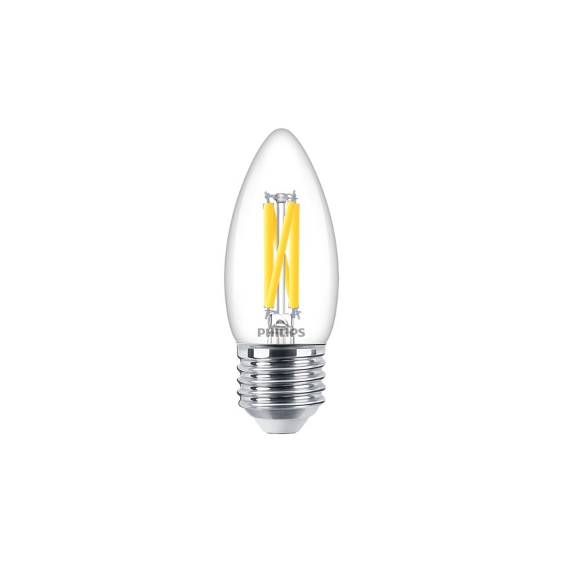 BEC LED Philips, soclu E27, putere 3.4W, forma lumanare, lumina alb calda, alimentare 220 - 240 V, "000008719514324237" (timbru 