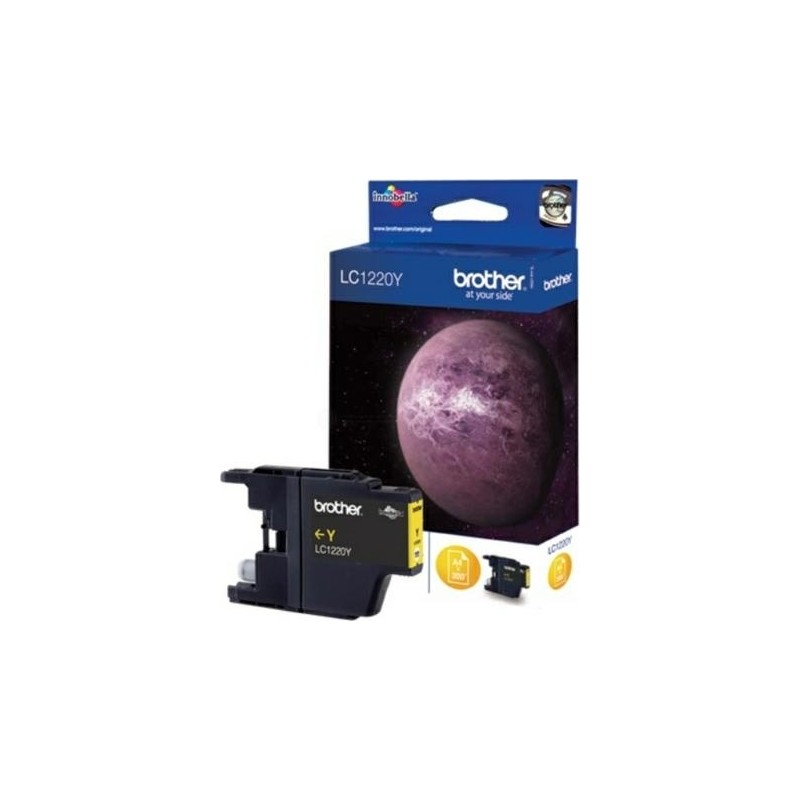 Cartus Cerneala Original Brother Yellow, LC1220Y, pentru DCP-J525|J725|J925|MFC-J430|J625, 300, (timbru verde 0.15 lei), "LC1220