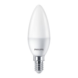 BEC LED Philips, soclu E14, putere 5W, forma lumanare, lumina alb calda, alimentare 220 - 240 V, "000008719514313446" (timbru ve