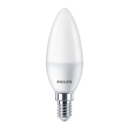 BEC LED Philips, soclu E14, putere 5W, forma lumanare, lumina alb calda, alimentare 220 - 240 V, "000008719514313446" (timbru ve