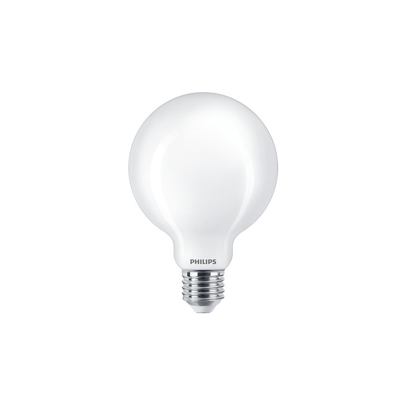 BEC LED Philips, soclu E27, putere 7W, forma sferic, lumina alb calda, alimentare 220 - 240 V, "000008718699764692" (timbru verd