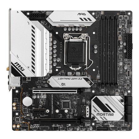 PLACA de BAZA MSI "B560M MORTAR WIFI", skt LGA 1200, ATX, Intel B560, 4 x DDR4, max. 128 GB, 6 x SATA, 2 x M.2, 7.1, "B560M MORT