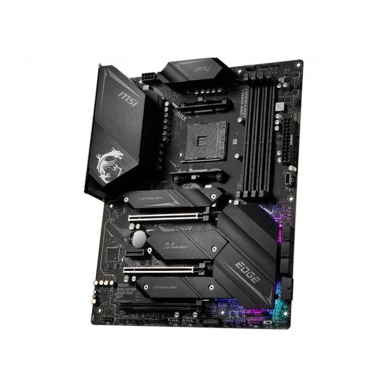 PLACA de BAZA MSI "X570S EDGE MAX WIF", skt AM4, ATX, AMD X570, 4 x DDR4, max. 128 GB, 6 x SATA, 3 x M.2, 7.1, "X570S EDGE MAX W