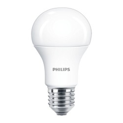 SET 2 becuri LED Philips, soclu E27, putere 10W, forma oval, lumina alb rece, alimentare 220 - 240 V, "000008718699770303" (timb