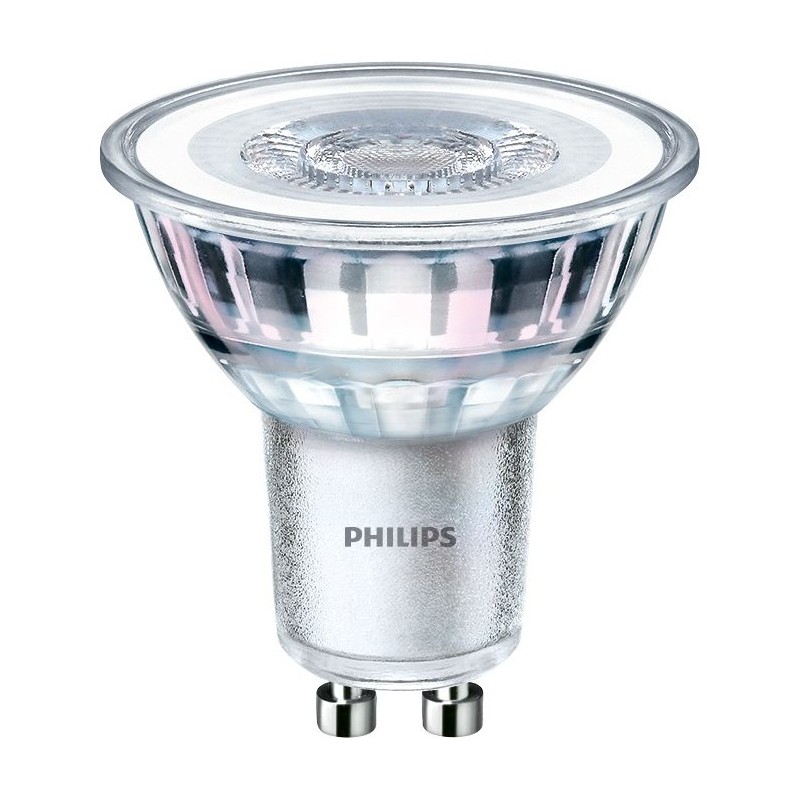 SET 3 becuri LED Philips, soclu GU10, putere 4.6W, forma spot, lumina alb rece, alimentare 220 - 240 V, "000008718699776312" (ti