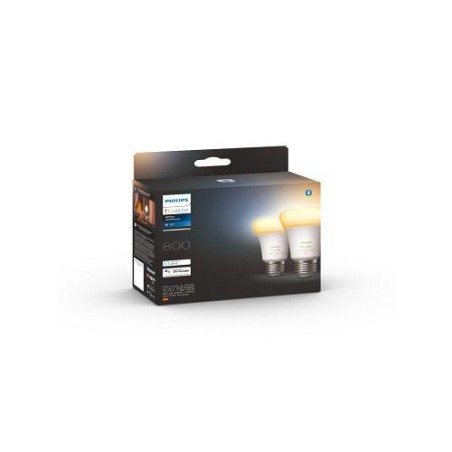 SET 2 becuri smart LED Philips, soclu E27, putere 6 W, forma oval, lumina alb calda, alb rece, alimentare 220 - 240 V, "00000871