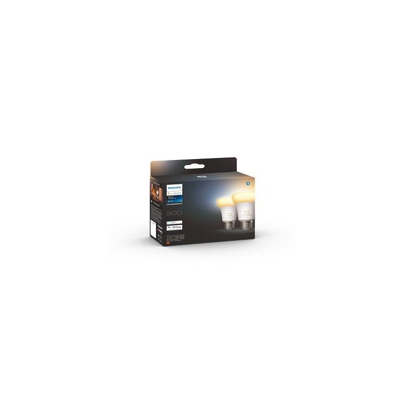 SET 2 becuri smart LED Philips, soclu E27, putere 6 W, forma oval, lumina alb calda, alb rece, alimentare 220 - 240 V, "00000871