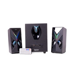 BOXE SPACER Gaming 2.1, RMS: 14W (2 x 3W + 8W), bluetooth, telecomanda wireless, control volum, bass, subwoofer lemn MDF, 220V a