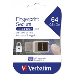 MEMORII USB Verbatim VER 49338 FINGERPRINT SECURE USB 3.0, "49338" (timbru verde 0.03 lei)