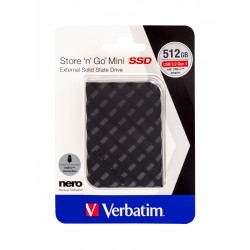 SSD. Externe Verbatim MINI SSD 512GB USB 3.2 G1, "53236" (timbru verde 0.18 lei)
