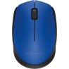 MOUSE LOGITECH, "M171", PC sau NB, wireless, 2.4GHz, optic, 1000 dpi, butoane/scroll 3/1, , albastru, "910-004640" (timbru verde