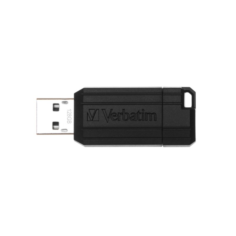 MEMORII USB Verbatim 2.0 PINSTRIPE 128GB BLACK, "49071" (timbru verde 0.03 lei)