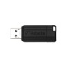 MEMORII USB Verbatim 2.0 PINSTRIPE 128GB BLACK, "49071" (timbru verde 0.03 lei)