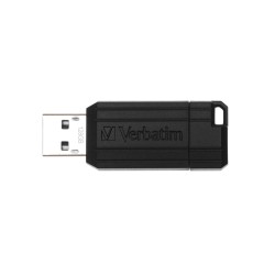 MEMORII USB Verbatim 2.0 PINSTRIPE 128GB BLACK, "49071" (timbru verde 0.03 lei)