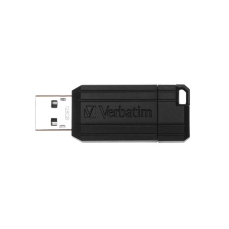 MEMORII USB Verbatim 2.0 PINSTRIPE 128GB BLACK, "49071" (timbru verde 0.03 lei)