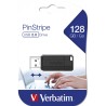 MEMORII USB Verbatim 2.0 PINSTRIPE 128GB BLACK, "49071" (timbru verde 0.03 lei)