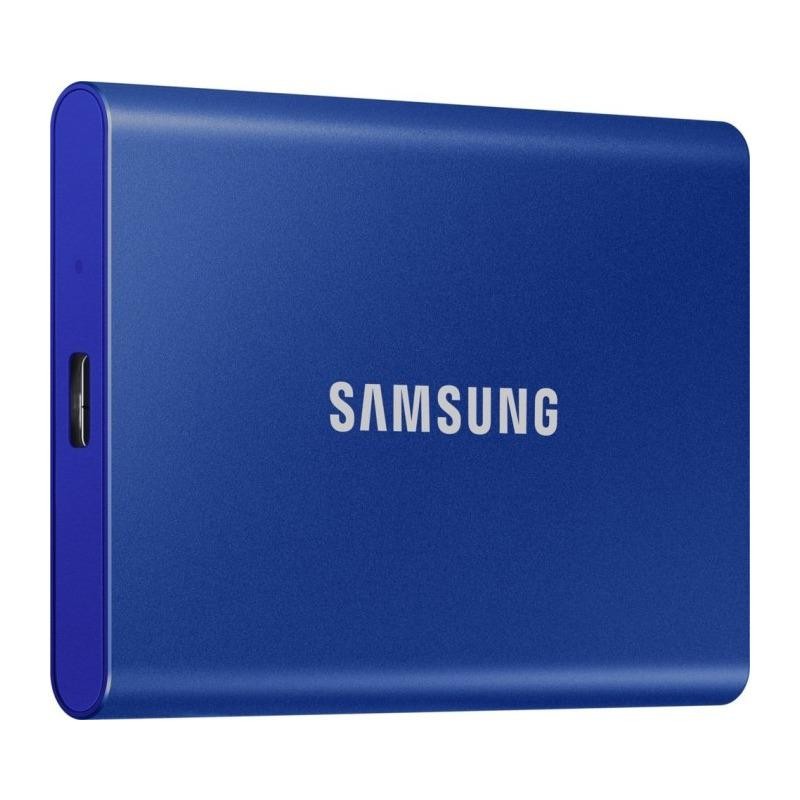SSD. extern SAMSUNG T7, 1TB, USB 3.2 Type-C, R/W: 1050/1000 MB/s, albastru, "MU-PC1T0H/WW" (timbru verde 0.18 lei)