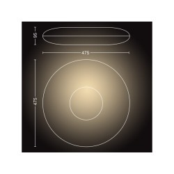 Cher Hue ceiling lamp black PHILIPS "000008719514341173" (timbru verde 2.00 lei)