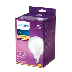 BEC LED Philips, soclu E27, putere 13W, forma oval, lumina alb calda, alimentare 220 - 240 V, "000008718699764814" (timbru verde